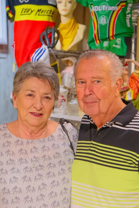 Two guests posing at the grand opening at Picker Joe's Antique Mall in Savannah, GA