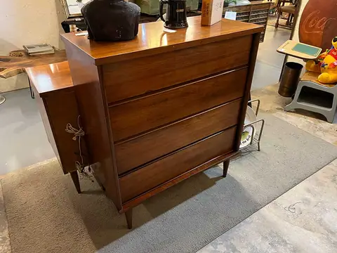 Walnut highboy dresser at Picker Joe's Antique Mall in Savannah, GA