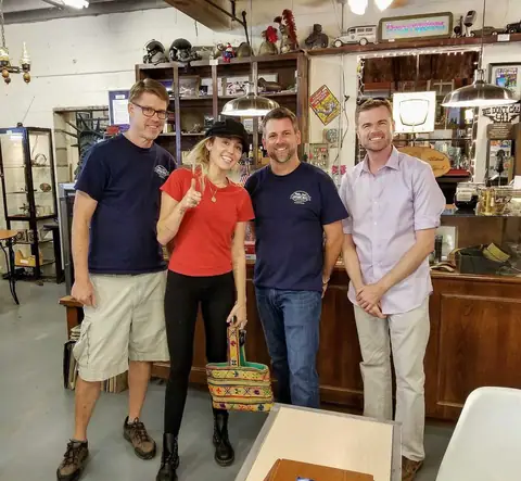 Group of visitors in the store at Picker Joe's Antique Mall in Savannah, GA